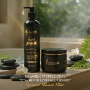 Black luxury Shampoo and hair mask with advance formula Keratin + shining and smoothening shampoo and hair mask 500ml +500ml